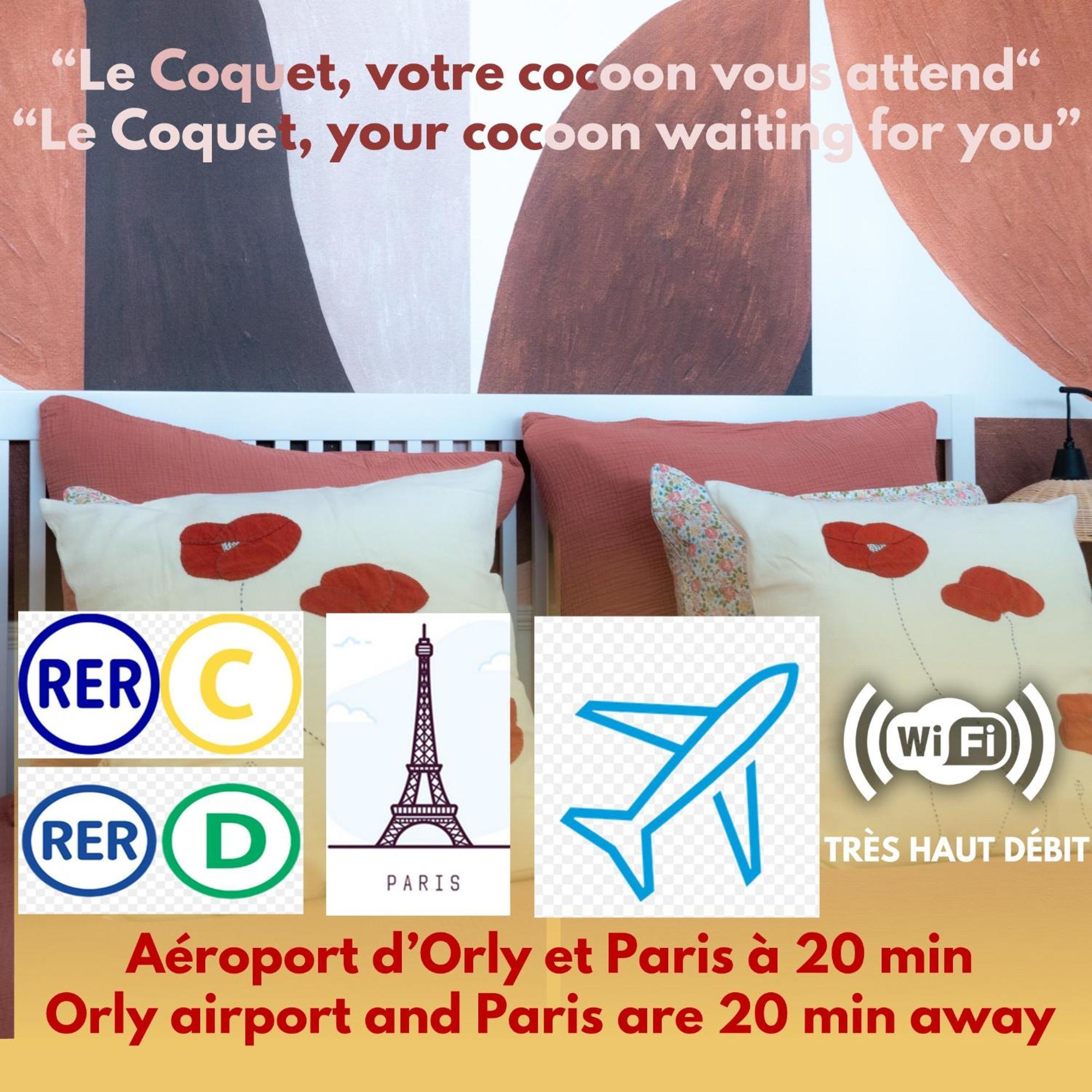דירות ז'וביזי-סור-אורג' Le Coquet A 20Min De Paris Et De L'Aeroport D'Orly מראה חיצוני תמונה